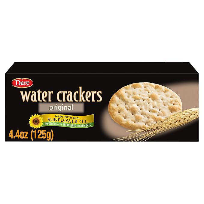 Dare Original Water Crackers – Healthy Entertaining Snacks with 0 grams of Trans Fat and Saturated Fat – 4.4 Ounces (Pack of 12)