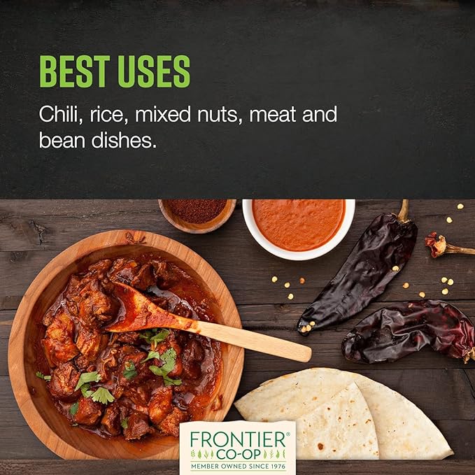 Frontier Co-op Organic Chili Powder Seasoning, 1 Pound, Mild to Moderatly Spicy, Sweet, Tangy, Zesty, Kosher, Salt Free