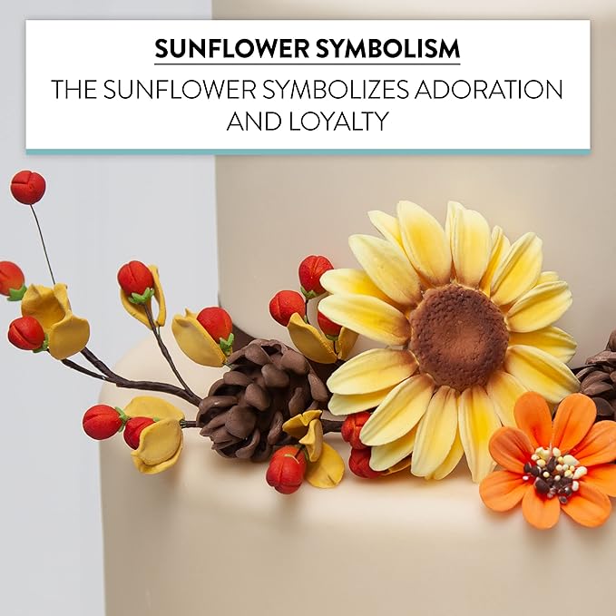 Global Sugar Art Sunflower Sugar Cake Flowers, 3 Count by Chef Alan Tetreault