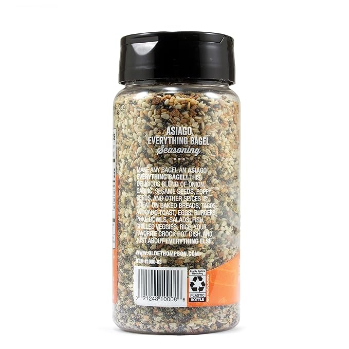Olde Thompson Everything Bagel Seasoning with Asiago Cheese, Spice and Seasoning Blend, 7 Ounce