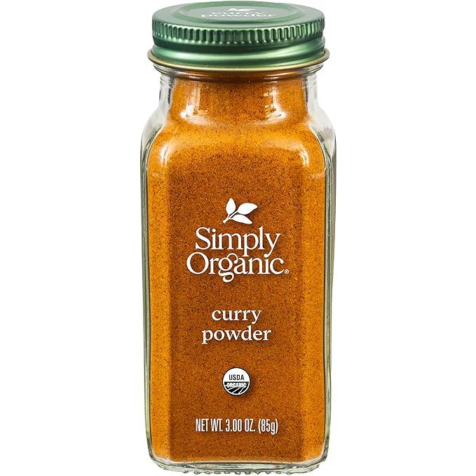 Simply Organic Certified Organic Curry Powder, 3-Ounce 3-Pack, Aromatic Blend 11 Indian Cooking Spice for Meat, Seafood, Tofu