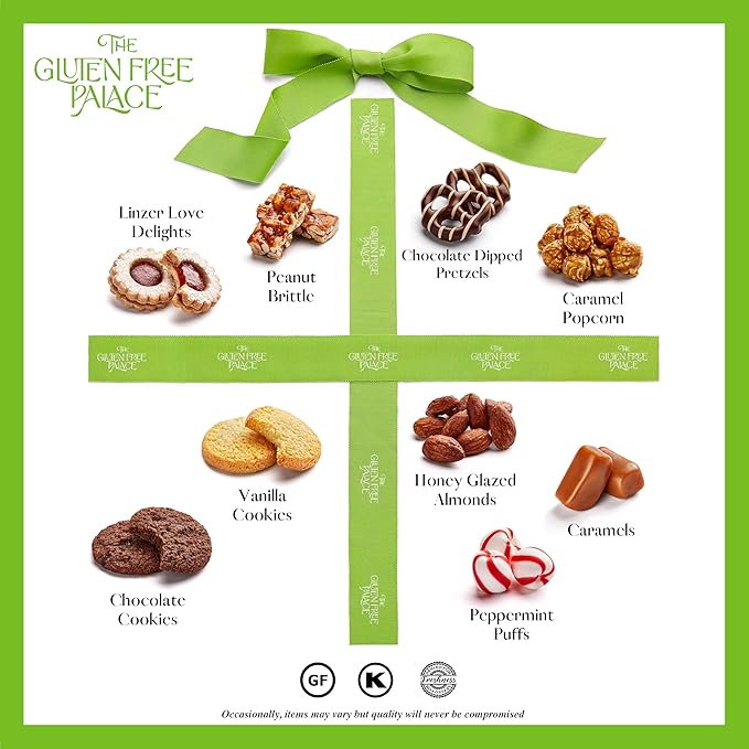 Gluten Free Palace Gift Basket Tower ??Mother?셲 Day Treats ??6-Tier Festive Gluten Free Cookies Gift Basket Treat Tower ??Father?셲 Day Gifts Sweets ??Family, Birthday & Thank You Gift Set