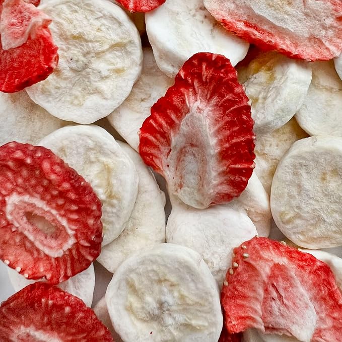 NATIERRA Premium Freeze-Dried Bananas and Strawberries | Non-GMO & Vegan | 1.2 Ounce (Pack of 4)