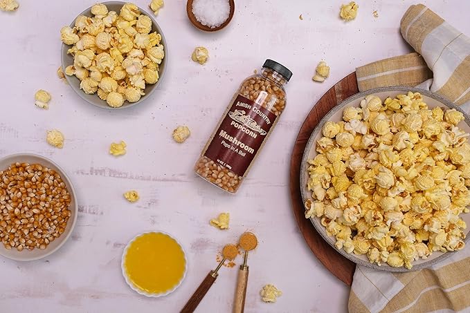 Amish Country Popcorn | 2-14 oz Bottles | Mushroom Popcorn Kernels | Old Fashioned, Non-GMO and Gluten Free (2-14 oz Bottles)