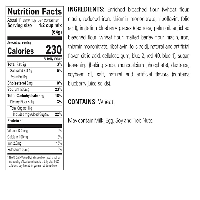 Krusteaz Light & Fluffy Complete Pancake Mix, Blueberry 25.2 Ounce (Pack of 3)
