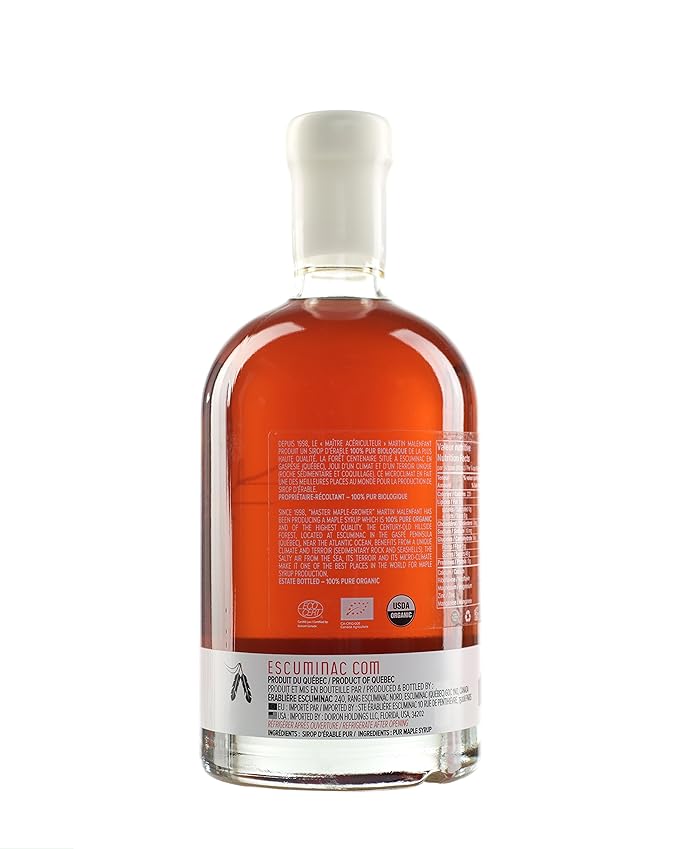 Escuminac Extra Rare ??500ml | Pure Organic Canadian Maple Syrup | Golden Delicate Taste | Single Forest Origin | Grade A Amber | Gourmet Gift for Foodies & Flavor Lovers