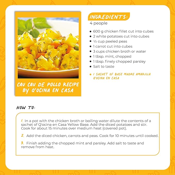 Yellow Sofrito Base by Gastón Acurio for Latinoamerican Recipes, Gluten Free Taco Seasoning with Ají Amarillo & Mirasol, No Preservatives, No Artificial Flavors, No Trans Fat, Q?™ocina en Casa, 1.79oz