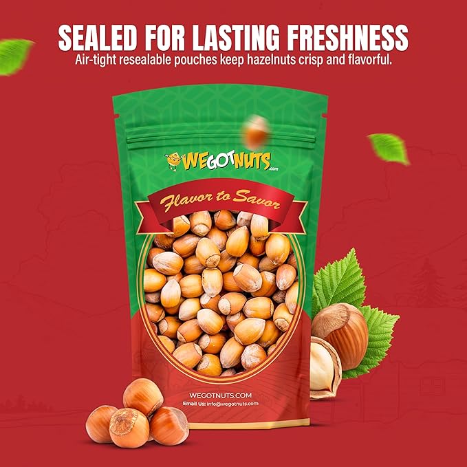 Hazelnuts (Filberts) In Shell, Raw - We Got Nuts (4LBS.)