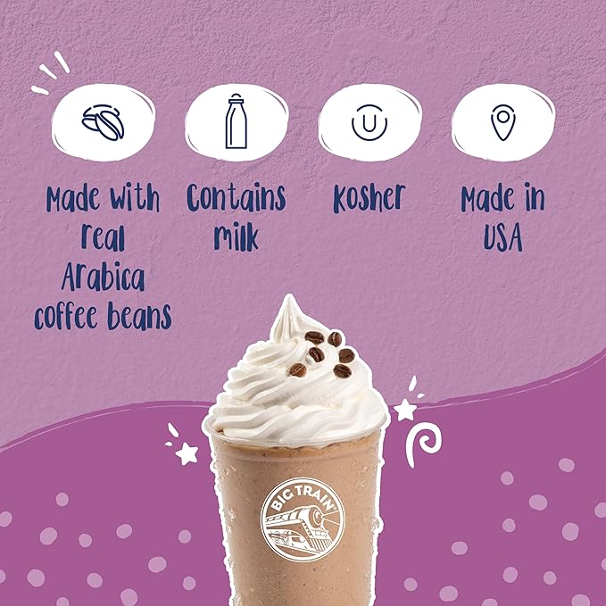 Big Train Blended Ice Coffee, Vanilla Latte, 3.5 Pound, Powdered Instant Coffee Drink Mix, Serve Hot or Cold, Makes Blended Frappe Drinks