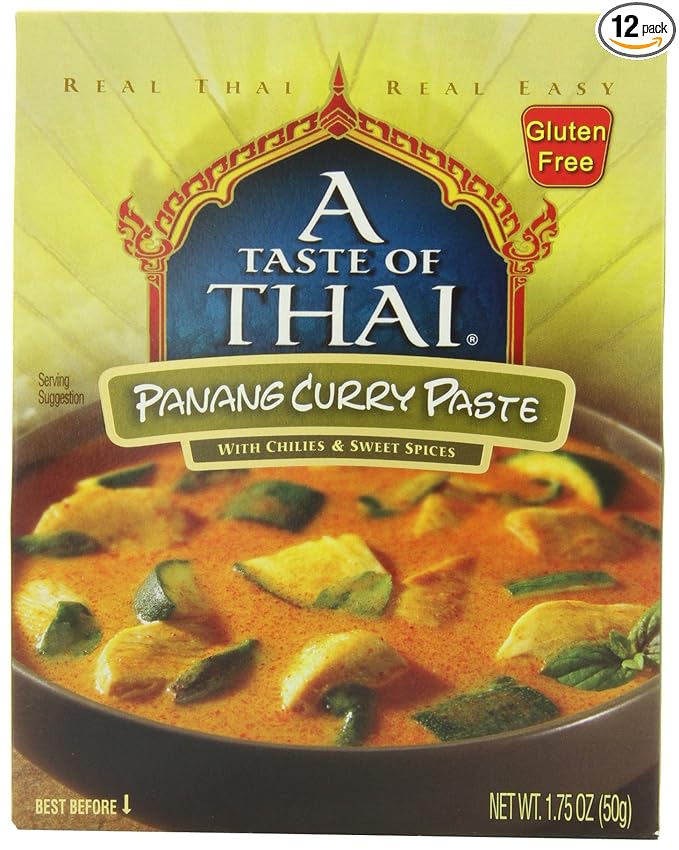 A Taste of Thai Panang Curry Paste, 1.75-Ounce Packets (Pack of 12)