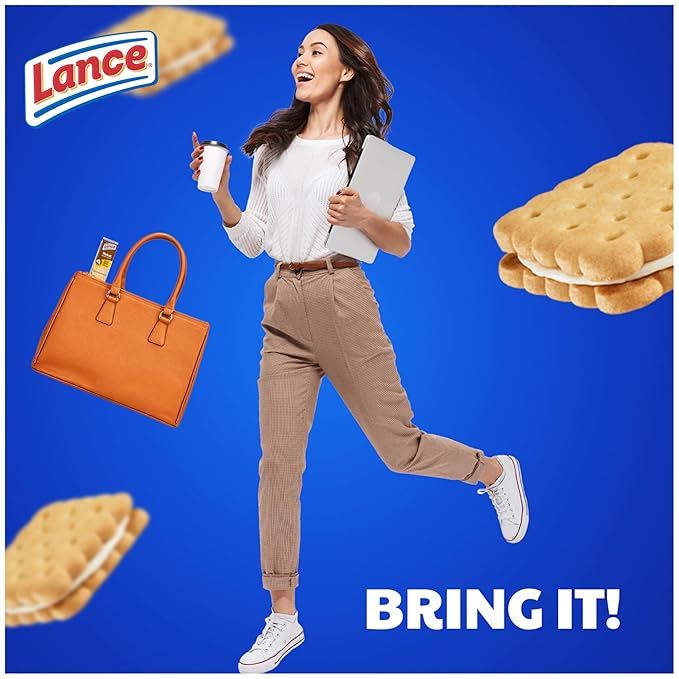 Lance Sandwich Cookies, Nekot Lemon Creme, 10 Individually Wrapped Packs, 6 Sandwiches Each