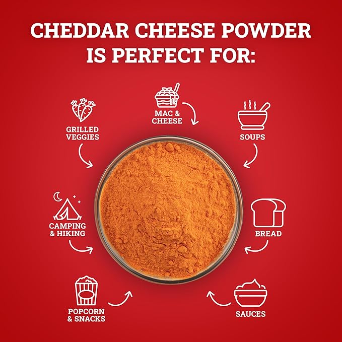 Hoosier Hill Farm Cheddar Cheese Powder, 25LB BULK (Pack of 1)