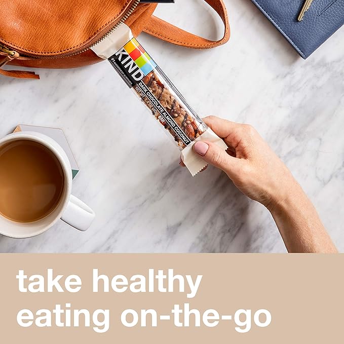 KIND Nut Bars, Dark Chocolate Almond Coconut, Healthy Snack Bars, Gluten Free, 3g Protein, 24 Count