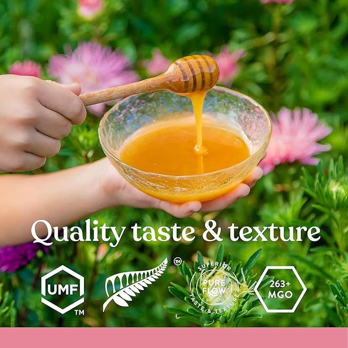 100% Pure New Zealand Honey - Certified UMF 10+ (MGO 261+) Raw Manuka Honey, 8.8 Oz (250g)