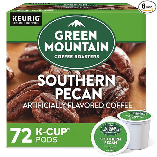 Green Mountain Coffee Roasters Southern Pecan Keurig Single-Serve K-Cup pods, Light Roast Coffee, 72 Count