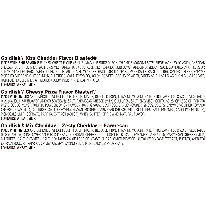 Goldfish Bold Mix Variety Pack Snack Crackers, 1 oz Snack Packs, 30 Ct Box (Pack of 2)