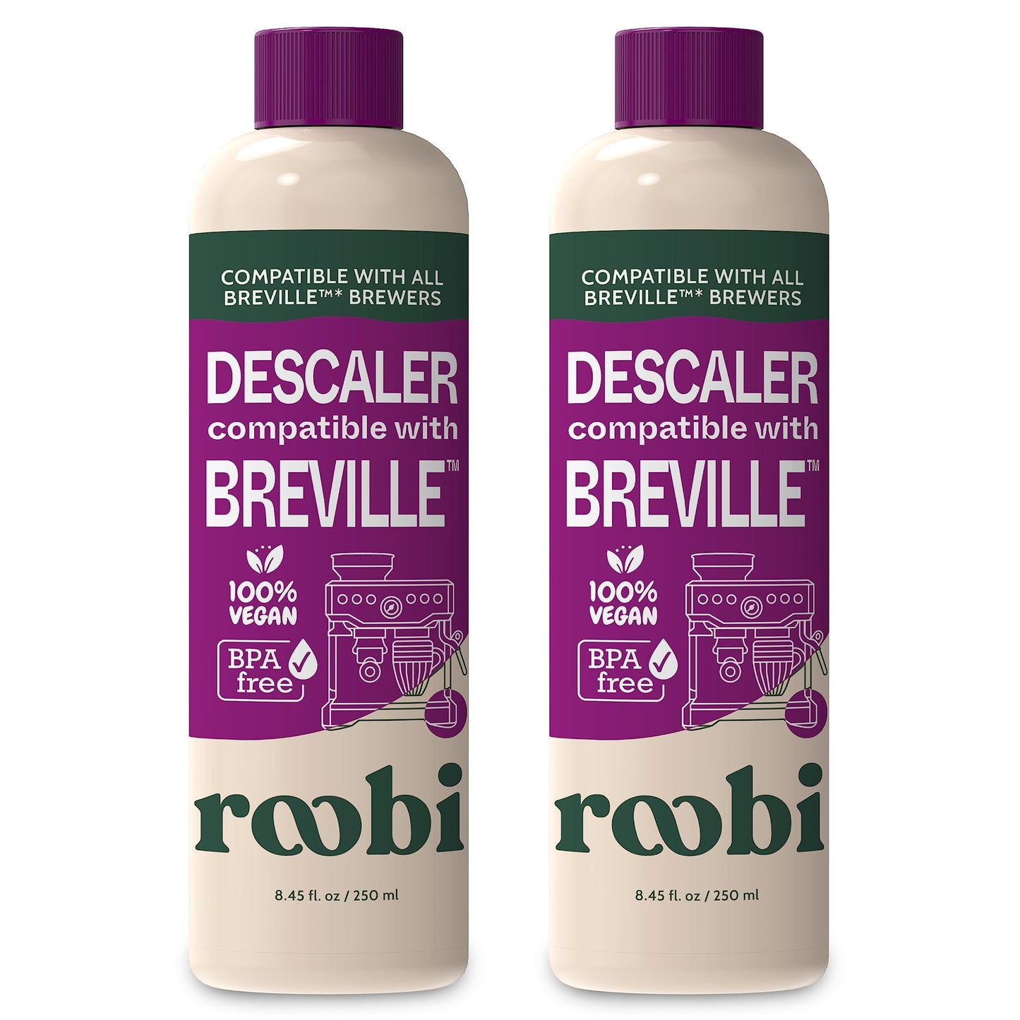 Roobi Breville Compatible Descaling Solution, 2 Pack