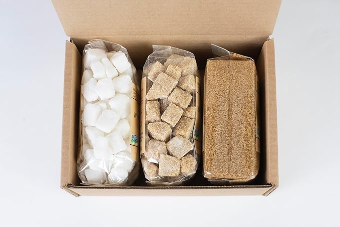 India Tree Coffee & Tea Sugar Variety Pack - White, Brown, and Demerara Sugar