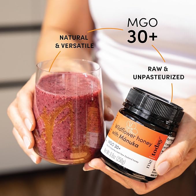 me today - Wildflower Honey with Manuka MGO 30+ from New Zealand (8.8 oz) Authentic, Raw & Unpasteurized