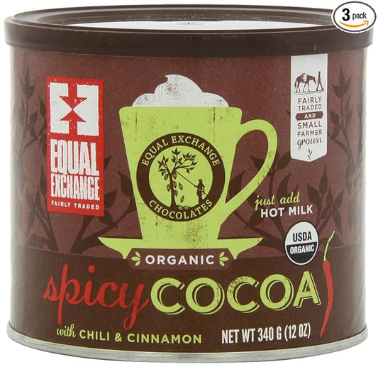 Equal Exchange Organic Spicy Hot Cocoa, 12-Ounce (Pack of 3)