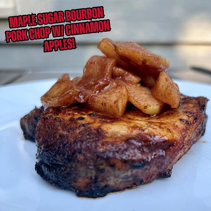 Delightfully Sweet & Smoky Maple Bourbon BBQ Seasoning Rub ??Rich Gourmet Maple Sugar Flavor That Elevates Pork, Ribs, Ham, Bacon, Chops & Butts ??Runnin??Wild Foods, 10.7oz