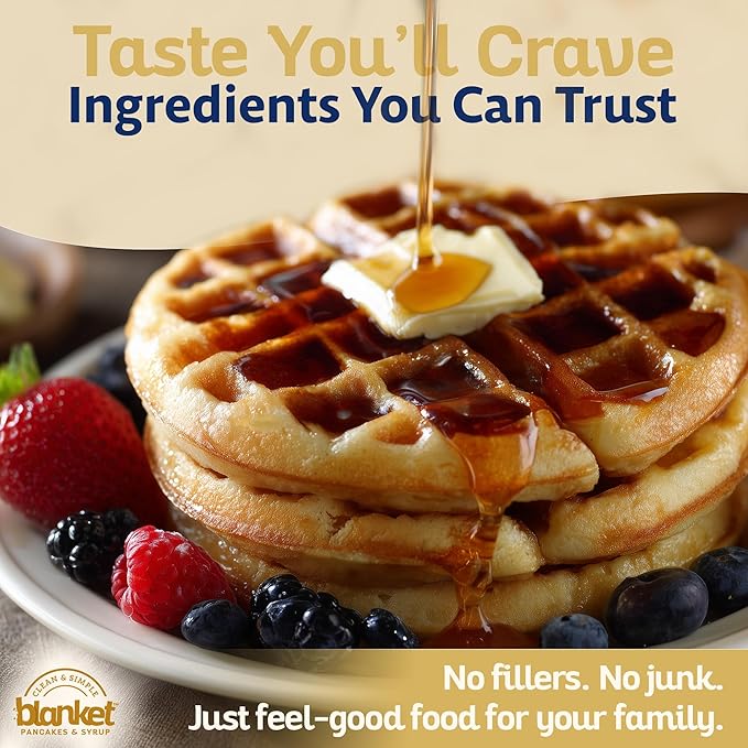 Blanket Pancakes and Waffle Mix ??Vegan Pancake Mix ??Just Add Water, No Preservatives ??Clean Breakfast Staple with Homestyle Taste ??Non-GMO, Comfort Food Classic ??16 oz (1 Pack)