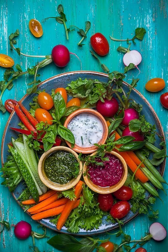 A Blend Above Spring Garden Vegetable Dip Mix, 3 Packs, 1 oz. Each, Makes 16 Ounces, Gluten-Free, No MSG, All Natural, No Preservatives, Vegan Friendly, Keto Friendly, Vegetable Dip, Chip Dip, Low Carb, Easy to Make