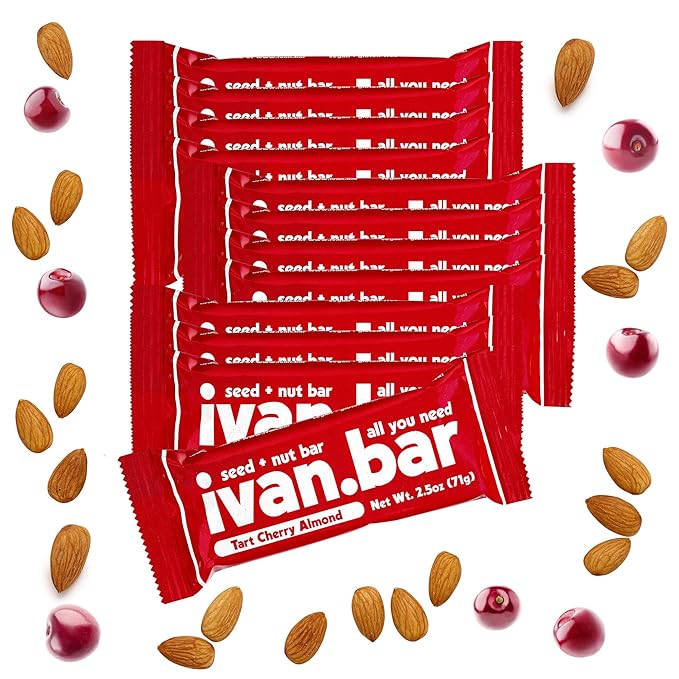 Protein Packed Energy Snack Bar | Provides Healthy Energy | Vegan, All Natural Ingredients | Soy, Dairy & Gluten Free (2.5 Ounce (Pack of 12 Bars), Tart Cherry)