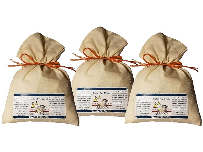 Bounty Foods Indian Fry Bread Mix 16 oz ??Authentic Montana-Made Native Flatbread Blend in Western-Style Burlap Bag ??Perfect for Navajo Tacos, Powwows, and Traditional Dishes