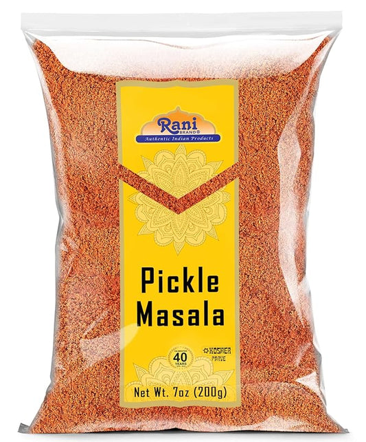Rani Pickle (Achar) Masala Indian Spice Blend 7oz (200g) ~ All Natural | Vegan | Gluten Friendly | NON-GMO | Kosher | No colors | Indian Origin