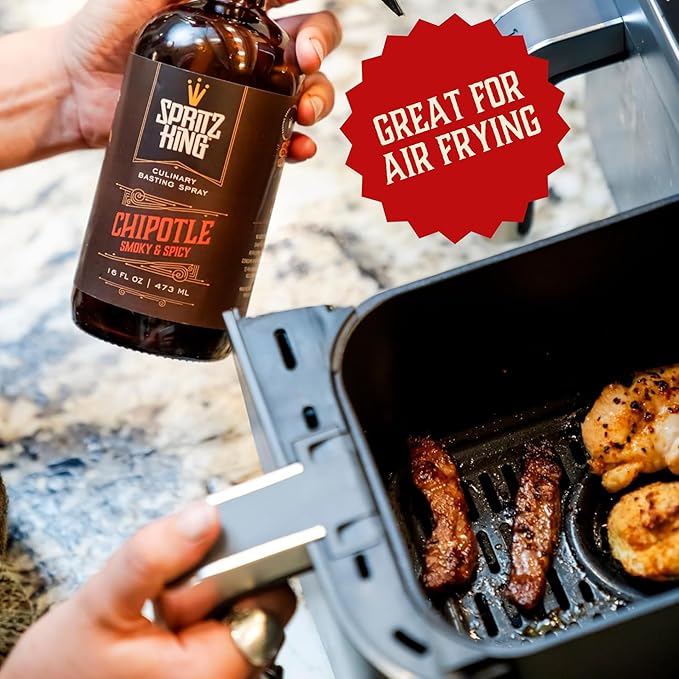 Spritz King Culinary Basting Spray: For Grilling, Smoking, Air Frying - Delicious Dark Bark, Flavorful Crust & Moisture-Sealing Power - Great on Meats or Veggies (16 Ounce Original)
