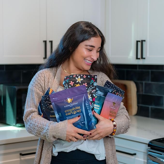 Luna Lullaby Sleep Tea, Organic Loose Leaf Herbal Tea ??Calming, Relaxing Bedtime Tea ??Chamomile, Valerian Root, Peppermint ??4 oz Resealable Bag (Makes 50 Cups) ??The Elegant Elephant
