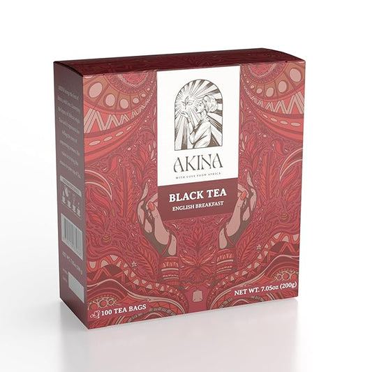 Akina Magic Fruity Range Classics String and Tag English Breakfast, Black Tea, English Tea (100 Bags 200g)