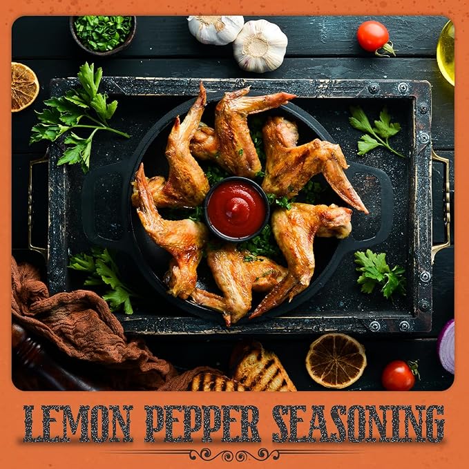 Fresh Finest Lemon Pepper Seasoning - 9.17oz (260g) - Tangy, Authentic, Kosher, All-Natural, Non-GMO, Gluten-Free