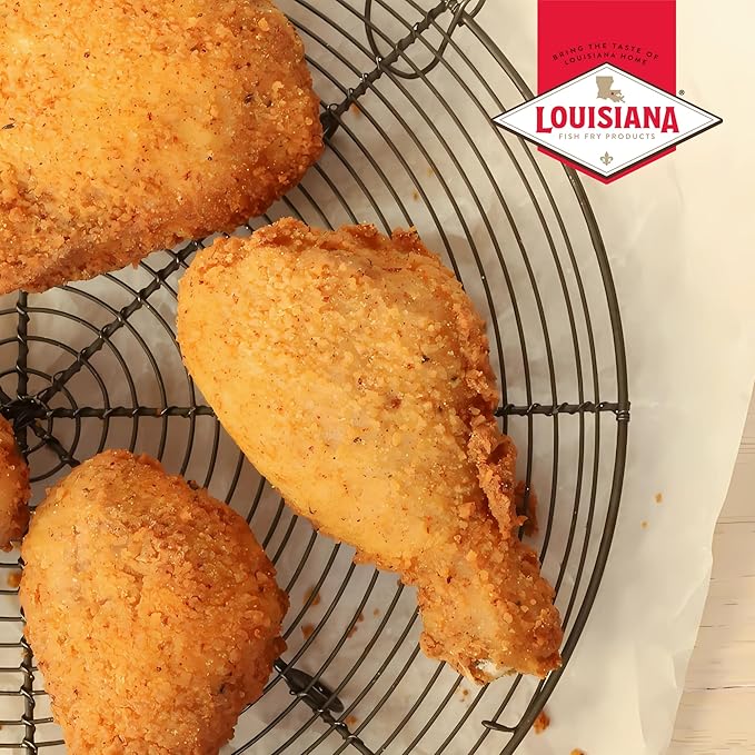 Louisiana Fish Fry Products Classic Fried Chicken Keto Seasoned Coating Mix ??5 oz, Pack of 6 ??Bake, Deep Fry, & For Use in Air Fryer ??Delicious & Crunchy Texture