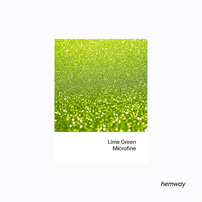 Hemway Premium Glitter Shaker - Lime Green | 125g Microfine Metallic Flake Sequins for Resin & Epoxy Crafts | Craft Supplies for Tumblers, Festival, Art