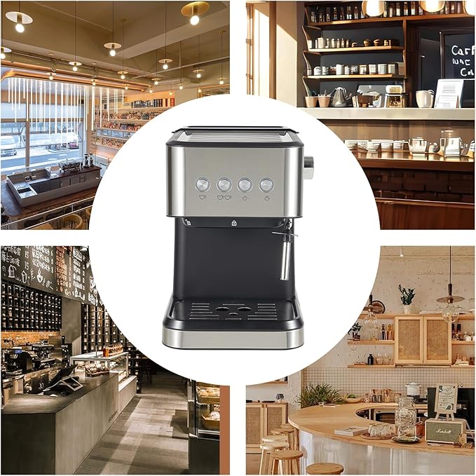Espresso Coffee Machine, Semi Automatic Espresso Machine Single/Double Shot Espresso, Espresso Machine for Home&Barista, 50oz Removable Water Tank