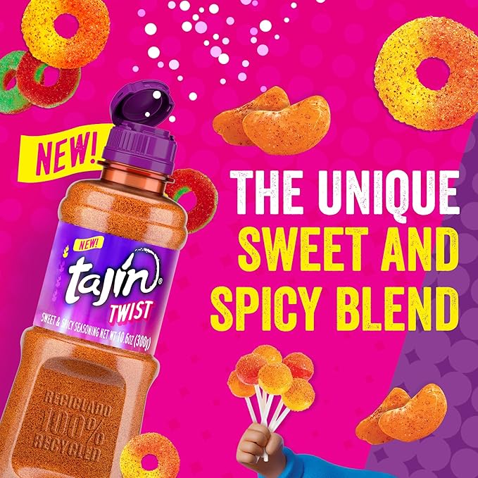 Tajín Twist Sweet and Spicy Seasoning, Fruit and Chili Powder, 10.6oz (Pack of 2)
