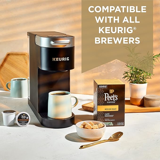 Peet's Coffee, Dark Roast Decaf Keurig K-Cup Pods - Decaf House Blend 88 Count (4 Boxes of 22 K-Cup Pods)