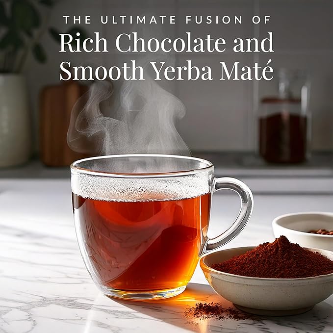 The Republic of Tea ??Organic Double Dark Chocolate Maté, Naturally Caffeinated Yerba Maté, Steeps 36 Cups