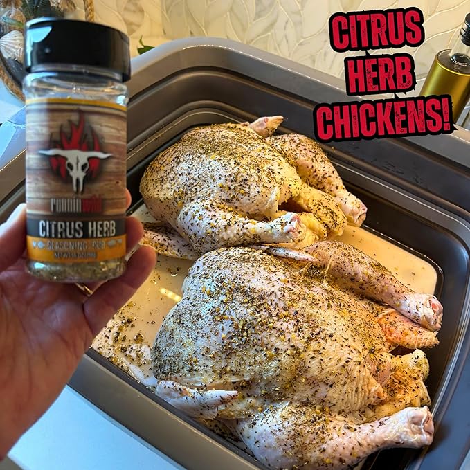 Citrus Herb Seasoning | Premium Citrus Seasoning with Garlic and Herbs for Turkey, Chicken, Fish, Pork and Lamb | No Artificial Flavors, No MSG added | Runnin??Wild Foods, 5.6 ounces