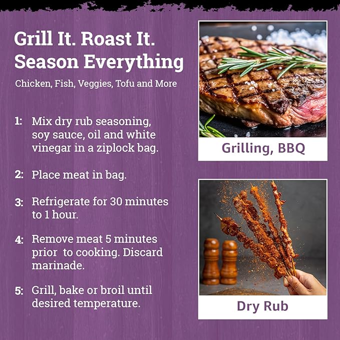 Dimply's Cajun Seasoning Mix, Marinade and Dry Rub Perfect for Chicken, Meat, Vegetables, Tofu - Gluten Free, Preservative Free and MSG Free - Vegan Friendly (12 pack and 12 ounce)