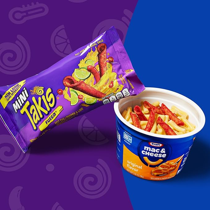 Takis Fuego Mini 25 pc / 1.23 oz Bite Size Multipack, Hot Chili Pepper & Lime Flavored Extreme Spicy Rolled Tortilla Chips