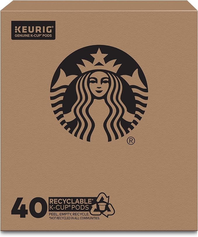 Starbucks Light Roast K-Cup Coffee Pods — Veranda for Keurig Brewers — 1 box (40 pods)