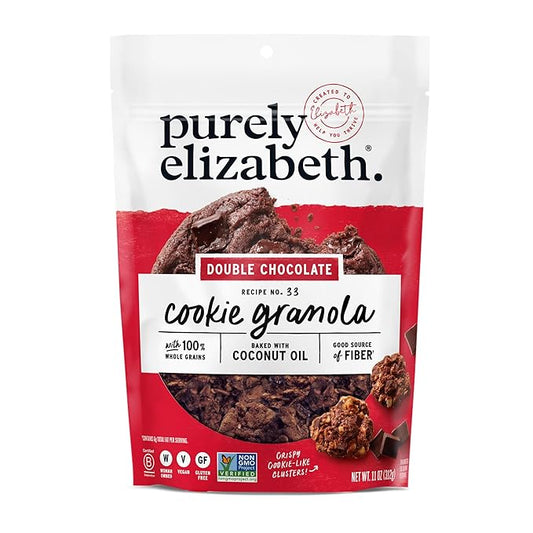 Purely Elizabeth Cookie Granola, Double Chocolate, Gluten-Free, Non-GMO (11oz Bag)