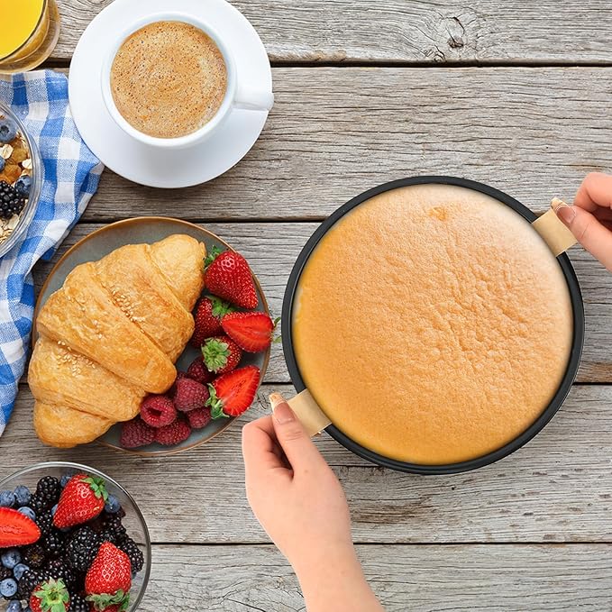 100 Sheets of 6-Inch Parchment Paper Rounds with Lift Tabs, Non-stick Precut Circle Cake Pan Liners, Ideal Baking Parchment Paper for Baking Cookies, Bread and Chiffon(Round 6in)