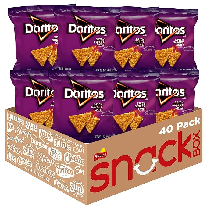 Doritos Flavored Tortilla Chips, Spicy Sweet Chili, 1 Ounce (Pack of 40)