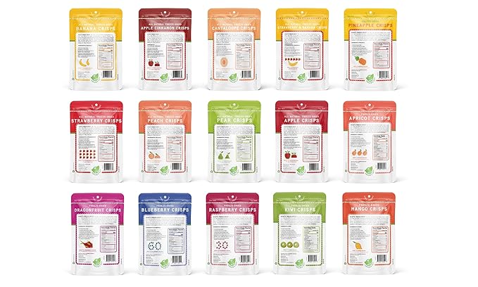 Nature?™s Turn Freeze-Dried Fruit Crisps ?“Healthy, Gluten-Free,Crispy & Delicious, Plant-Based Snack, Ideal for Cereal, Smoothies, School Lunches, & On-the-Go, Ultimate Variety Pack of 36(0.53 oz Each)