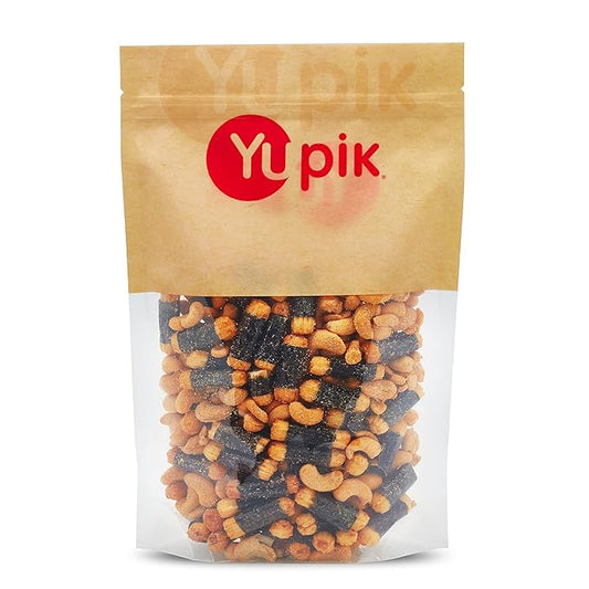 Yupik Sushi Cashew Mix, 1 lb (16 oz), Non-GMO, Vegan, Crunchy Savory Snack with Rice Crackers, Dried Seaweed, Sushi-Flavored Nuts & Shichimi Togarashi Spices, Asian-Inspired Party Snack