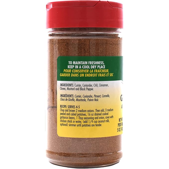 Sadaf Garam Masala Seasoning - Garam Masala for Cooking & Food Seasoning - Middle Eastern Cuisine - Indian Spice Blend - Kosher & Vegetarian - 5 Oz Bottle with Shaker Top